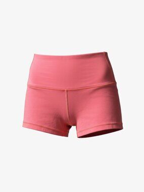 Lululemon Boogie Short Roll Down Reversible Coral Burgundy Womens 4 Yoga Pilates